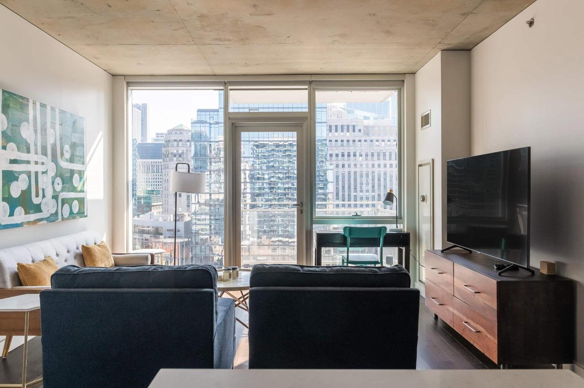 2Br Elegant Premium Suite With Balcony & Sweeping City Views Σικάγο Εξωτερικό φωτογραφία